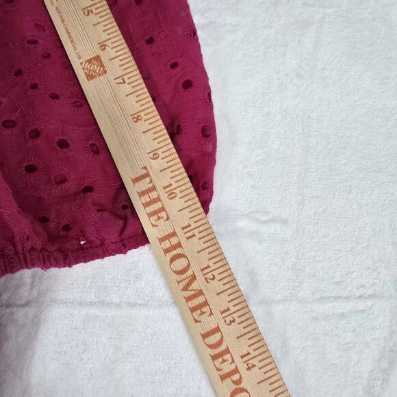 GRACE KARIN Eyelet Dress Women Large Pink Square Neck Short Puff Sleeve Casual - Picture 9 of 10